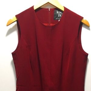 Burgundy Vintage Wool Dress